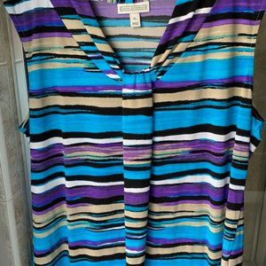 Dana Buchman Sleeveless Multi-Color Size XL